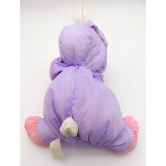 Vintage Fisher Price Puffalump Purple Easter Egg Bunny Nylon Plush 12" READ - Picture 7 of 8